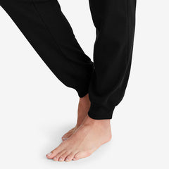 Pima Cotton Women's Jogger Pants Pajama Set - Black, S