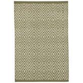 Diamond Handwoven Indoor/Outdoor Rug - Sage, 6' x 9'