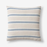 Cadence Stripe Decorative Square Pillow Cover - Blue Taupe, 20 in. x 20 in.