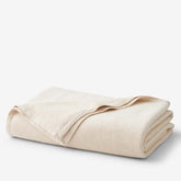 Cotton/Acrylic Fleece Blanket - Ivory, King/Cal. King