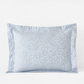 Jacquard Leaf Yarn-Dyed Premium Smooth Supima® Cotton Wrinkle-Free Sateen Sham - Blue Shadow, King