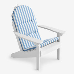 Adirondack Chair Cushion - Narrow Stripe Air Blue