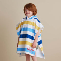Hooded Poncho - Racer Stripe