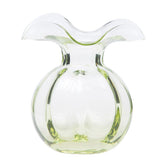 Hibiscus Glass Fluted Vases - Green, Small