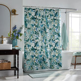 Garden Party Classic Cool Cotton Percale Shower Curtain - Teal