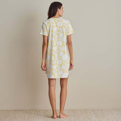 Printed Pima Cotton Women's Nightgown - Avignon, XXL