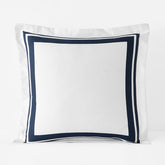 Double Border Premium Smooth Supima® Cotton Wrinkle-Free Sateen Sham - Navy, Euro