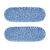 Hydrangea Serving Platters, Set of 2 - Blue