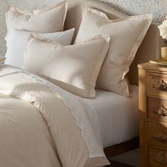 Clemencia Classic Cool Cotton Percale Sham - Geo Peach Blossom, Standard