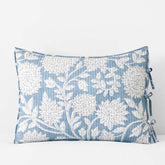 Feliciana Chrysanthemum Reversible Quilted Sham - Blue, Standard