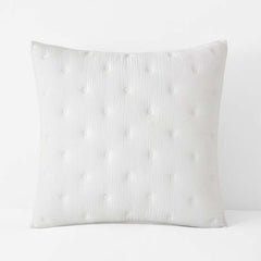 Gauze Deco Quilted Sham - Off White, Euro