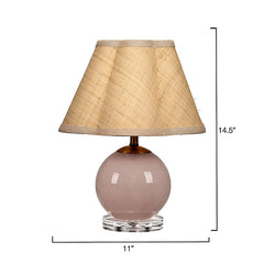 Handblown Glass Table Lamp - Pink