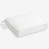 Rain Boxed Edge Replacement Chair Cushion - White, 21 in . x 19 in.