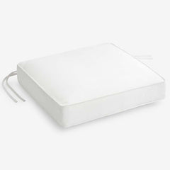Rain Boxed Edge Replacement Chair Cushion - White, 21 in . x 19 in.