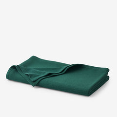 Cotton Weave Blanket - Dark Green, Full/Queen