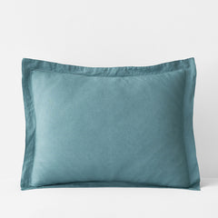 Premium Breathable Relaxed Linen Sham - Teal, Standard