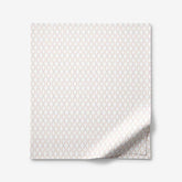 Feliciana Geo Garment Washed Cotton Percale Flat Bed Sheet - Clay, Full
