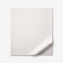 Feliciana Geo Garment Washed Cotton Percale Flat Bed Sheet - Clay, Full