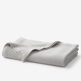 Garter Stitch Blanket - Gray, King/Cal. King