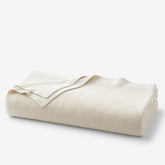 Classic All Season Breathable Cotton Knit Blanket - Ivory, King/Cal. King
