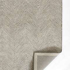 Herringbone Hand Tufted Wool Rug - Gray, 8' x 10'