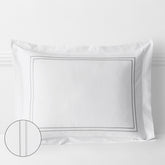 Dorset Stripe Luxe Smooth Egyptian Cotton Sateen Sham - Gray, Standard