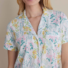 Cotton Modal Women's Shorts Set - Spring Garden, XS