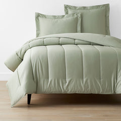 Classic Smooth Sateen Solid Comforter - Light Sage, King/Cal King