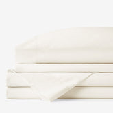 Classic Smooth Rayon Made From Bamboo Sateen Bed Sheet Set - Ivory, King