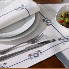 Floral Napkins, Set of 4 - Floral Border