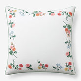 Dahlia Decorative Square Pillow Cover - White Multi, 26 in. x 26 in.