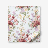 Nature's Bouquet Classic Smooth Sateen Flat Bed Sheet - Cream Multi, King/Cal. King