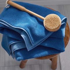 Reversible Solid Hand Towel - Blue