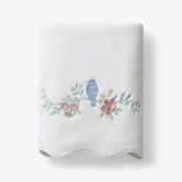 Embroidered Scallop Bath Towel - Bird
