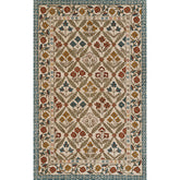 Floral Border Hand Tufted Wool Rug