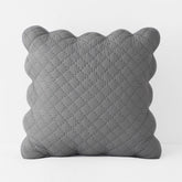 Scallop Quilted Sham - Gray, Euro