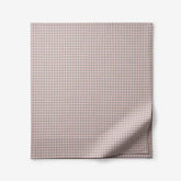 Classic Stripes and Plaids Cool Yarn-Dyed Cotton Percale Flat Bed Sheet - Mini Check Brown, King/Cal. King