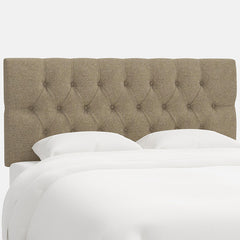 Park Tufted Textured Linen Headboard - Linen, Full