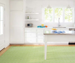 Diamond Handwoven Indoor/Outdoor Rug - Green, 2' 6" x 8' Runner