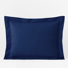 Classic Cool Organic Cotton Percale Solid Sham - Navy, Standard
