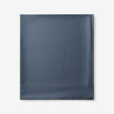 Premium Smooth Supima® Cotton Wrinkle-Free Sateen Flat Bed Sheet - Steel Blue, Queen