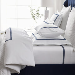 Hewett Luxe Smooth Egyptian Cotton Sateen Pillowcase Set - Blue, Standard
