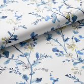 Emily Removable Wallpaper - White/Blue, Swatch