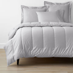 Classic Smooth Wrinkle-Free Sateen Comforter - Gray Mist, Full/Queen