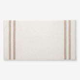 Mirage Aegean Cotton Reversible Stripe Bath Mat - Ecru, 20 in. x 36 in.