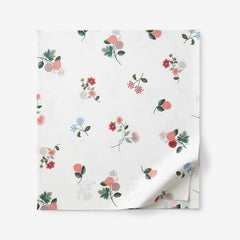 Ditsy Dahlia Classic Cool Cotton Percale Flat Bed Sheet - Cream Multi, King/Cal. King