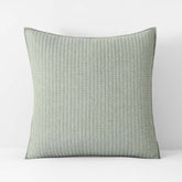 Fara Textured Kantha Quilted Sham - Green, Euro