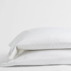 Premium Smooth Organic Cotton Sateen Pillowcase Set - White, King