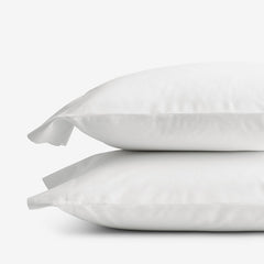 Classic Cool Organic Cotton Percale Solid Pillowcase Set - White, King