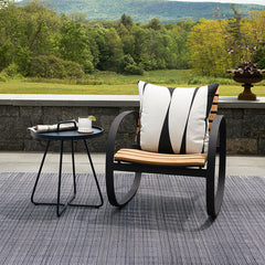 Herringbone Handwoven Reversible Indoor/Outdoor Rug - Navy, 6' x 9'